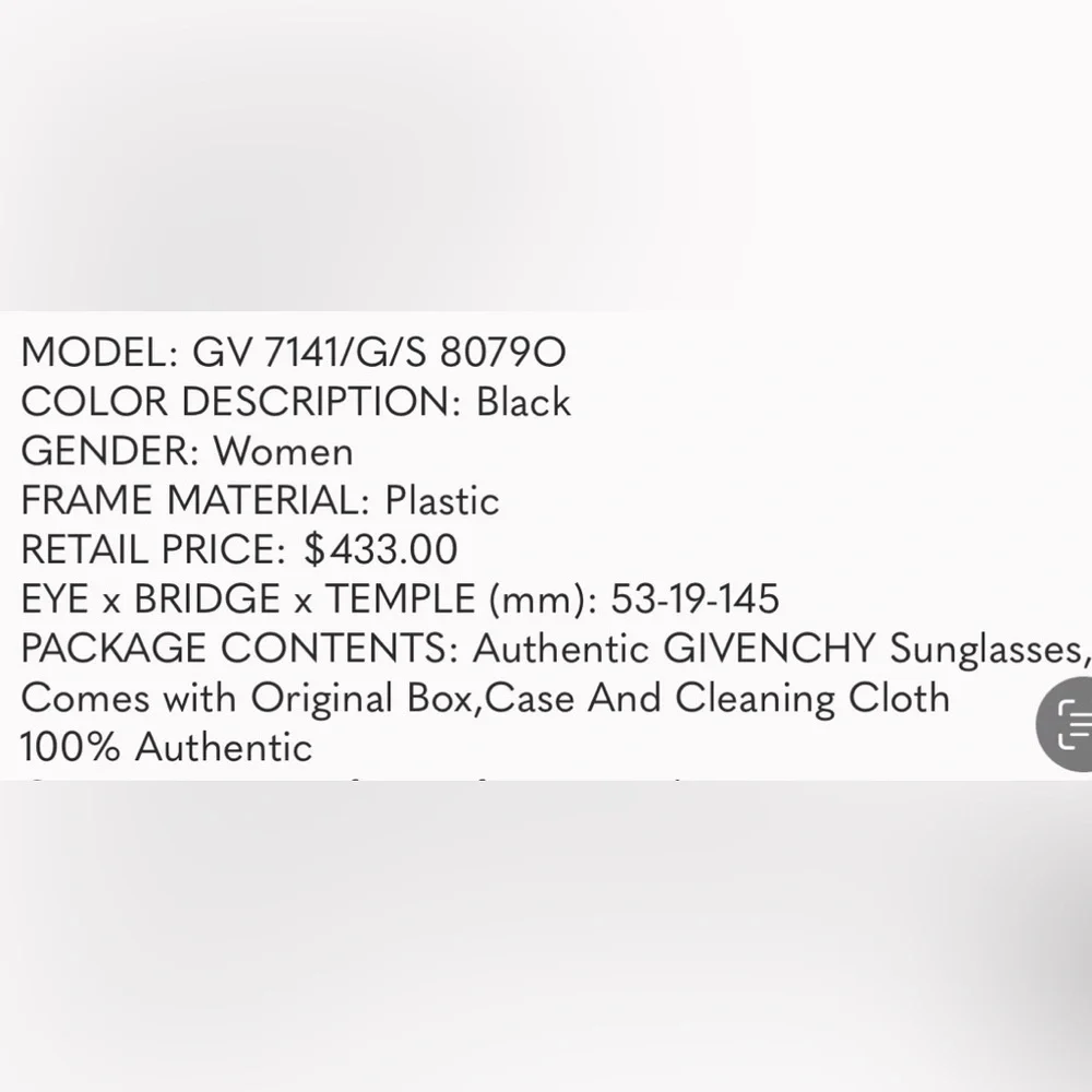 Black Givenchy sunglasses - Picture 5 of 5